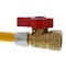 Jones Stephens 3/8" OD (1/4" ID) Gas Connector, 3/8" MIP x 1/2" FIP Ball Valve x 12" G70200 - alternate 4